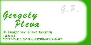 gergely pleva business card